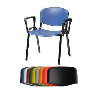 silla nova iso azul con apoya brazos
