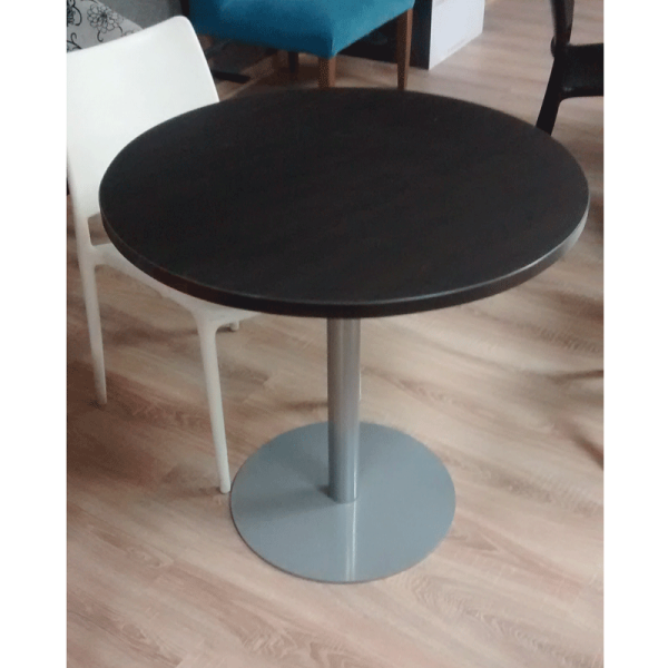 Mesa estandar laminada negra base disco