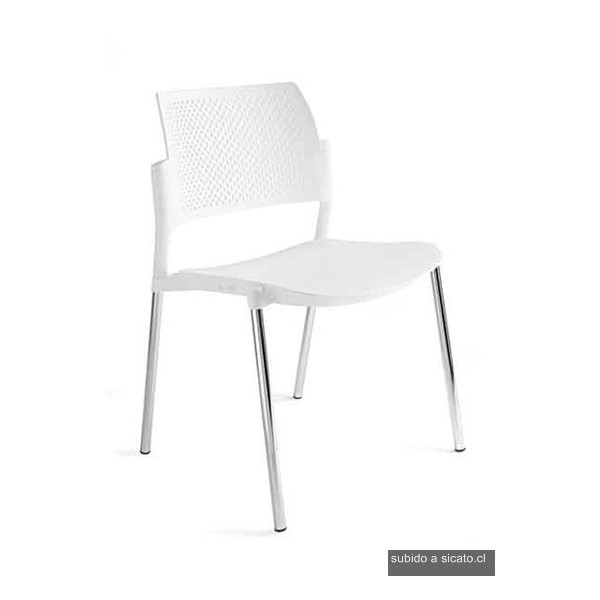 Silla Visita Step Kyos , estructura color negro, gris y Cromada en todas sus versiones
