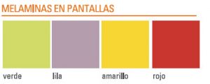 colores de Melaminas de cubiertas para productos pantallas divisorias prisma
