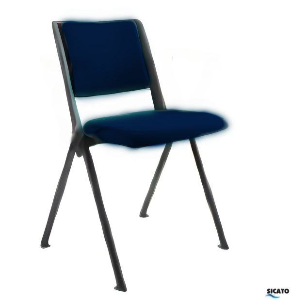 silla iso revolution tapizada azul