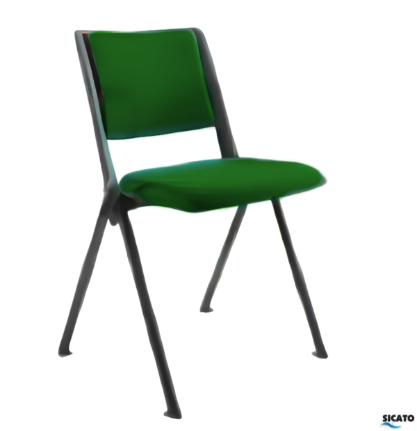 silla iso revolution tapizada verde