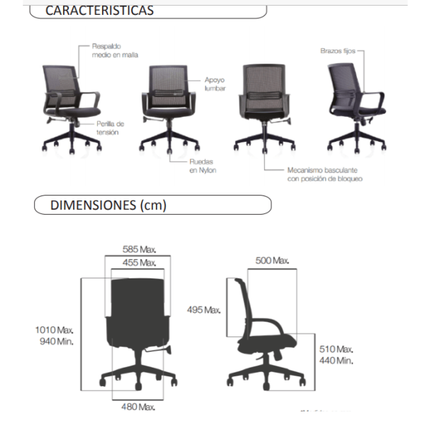 silla operativa Aria 2