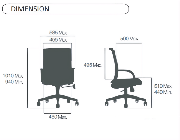 dimensiones sillas yeda