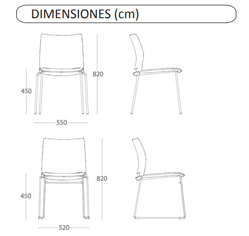silla alpha dimensiones