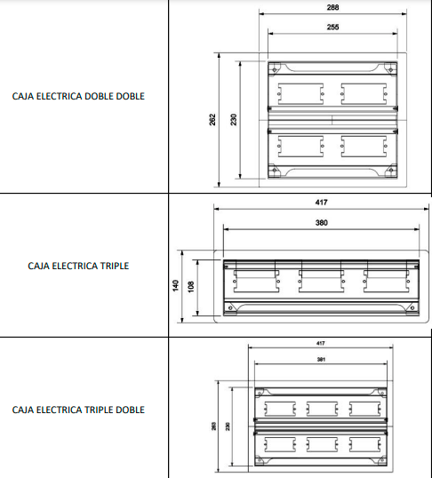 caja dimensiones