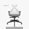 silla oficina bix blanca de frente silla oficina bix blanca de frente