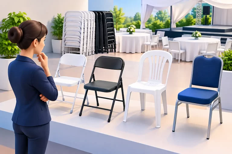 Cómo elegir sillas apilables para eventos