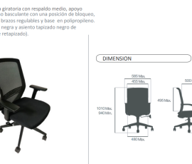 Sillas Ergonómicas de Oficina 2 ficha tecnica silla yeda